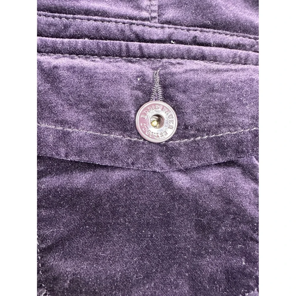 Eddie Bauer Purple Corduroy Pants Women Wide Leg Velvet Texture Trousers size 10 - Picture 11 of 16